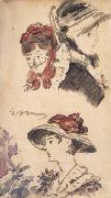 Edouard Manet, Trois Tetes de femmes (mk40)